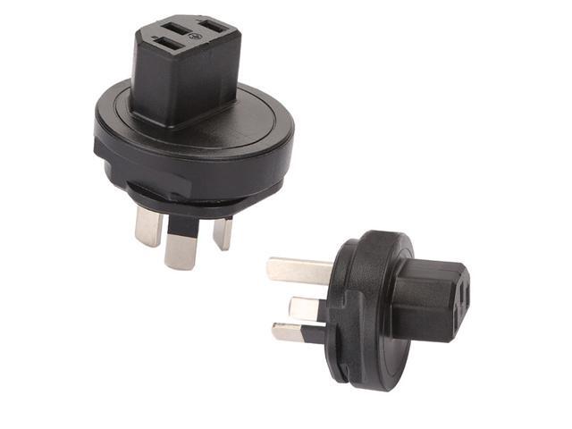 (2 Pack) Au to C13 Power Converter Travel Plug Adapter,3 Prong Australia/New Zealand As3112 Plug to IEC C13 Electrical Adapter