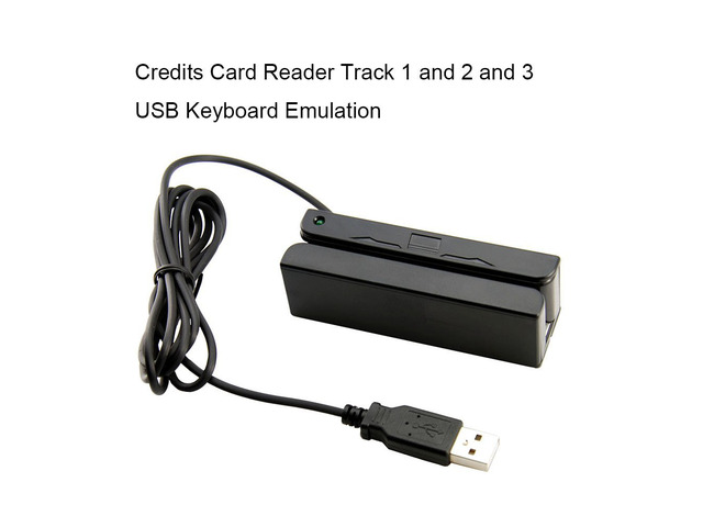 Tekit USB 3-Track Magnetic Stripe Credit Card Reader Magstripe Scanner Swipe,USB Mini Portable Magnetic Stripe MSR90 1/2/3 Tracks Swipe USB Credit...