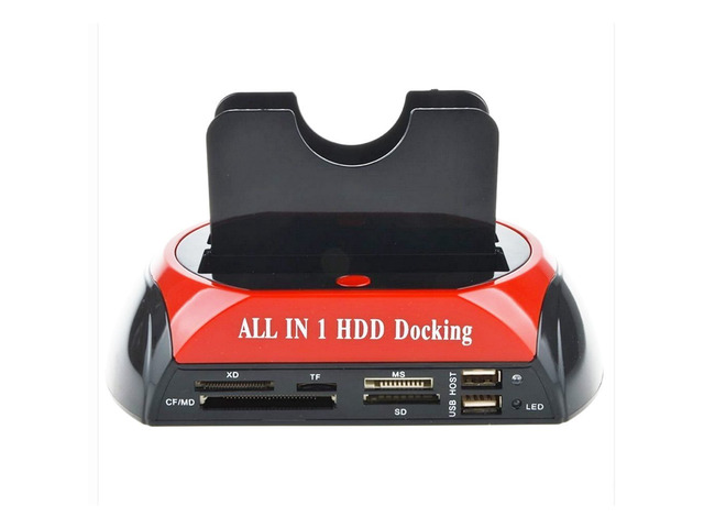 All In 1 Docking Station for 2.5'/3.5' HDD Sata/ide Hard Disk box USB2.0 Card Reader Ex...