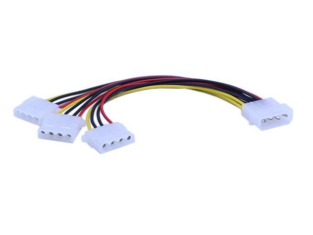 (2 Pack) High Quality 4 Pin Molex Male to 3 port Molex IDE Female Power Supply Splitter Adapter Computer 4Pin IDE Power Cord,Molex 4 Pin Power...