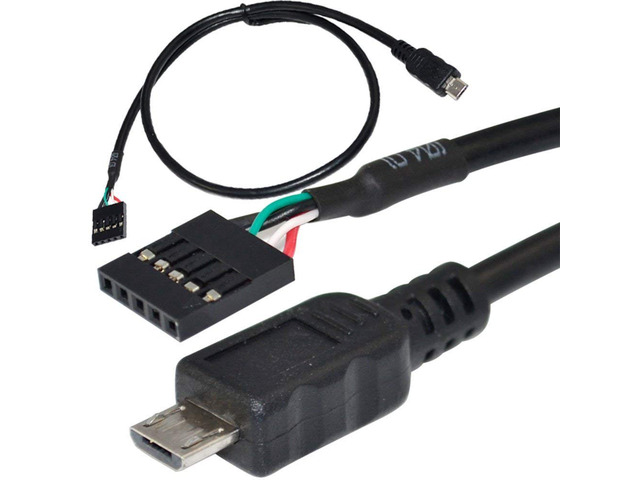 (2 Pack)5 Pin Motherboard Female Header to Micro-USB 2.0 Male Adapter Dupont Extender C...