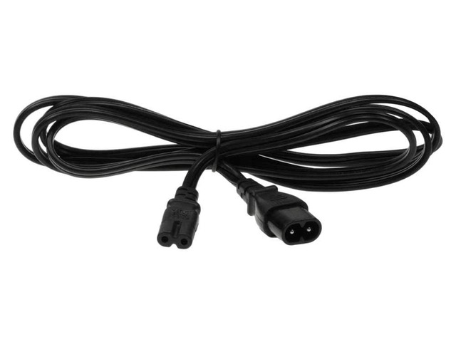 C7 to C8 USA with 18/2 SPT-2 Extension Power Cord, IEC 60320 C8 Plug to C7 Receptacle Male to Female Extension Power Supply Main Adapter Cable 10ft/3m