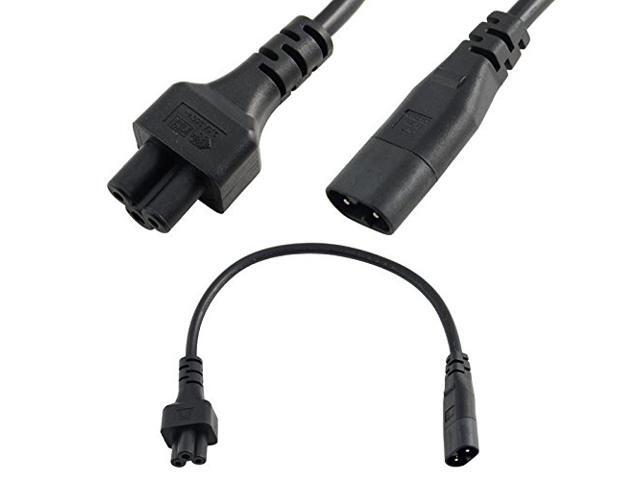 C5 to C8,UPS PDU IEC320 C5 to C8 Extension Power Supply Lead Cable Cord Adapter,IEC 320 C8 Male to C5 Mickey Mouse Female for All 3 Holes Laptop...