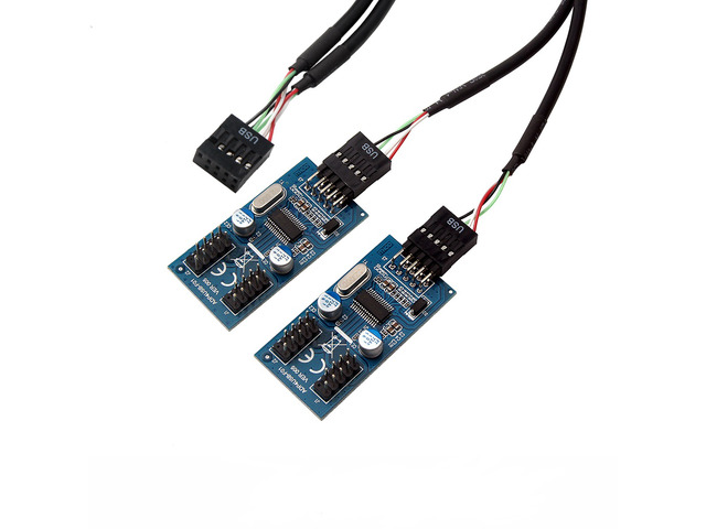 9pin USB header Male 1 to 4 Female Extension Cable Card Motherboard 9-Pin USB HUB USB 2.0 9 pin Connector Adapter Port Multilier,9pin USB 2.0...