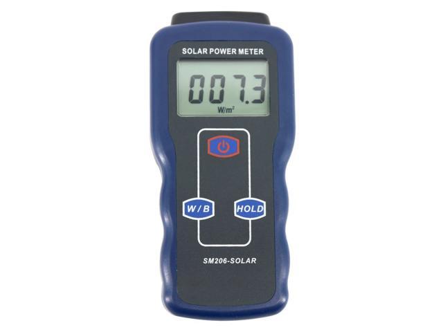 High Precision Solar Power Meter Light Meter Data Hold And Peak Hold For Solar Radiation Tester SM206 Glass Light Intensity