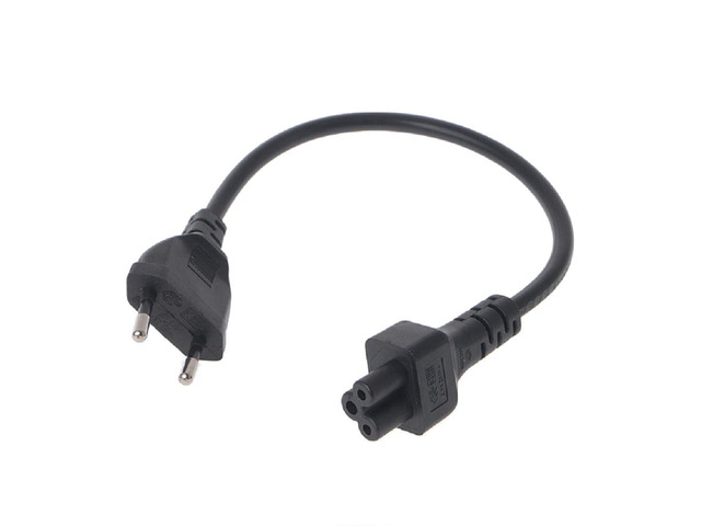 European EU 2-Prong to C5 Short Power Cord Plug, Europe 2-Prong CEE7/16 Standard Plug to Mickey Power Cord with Europe VDE Cord Short Laptop...