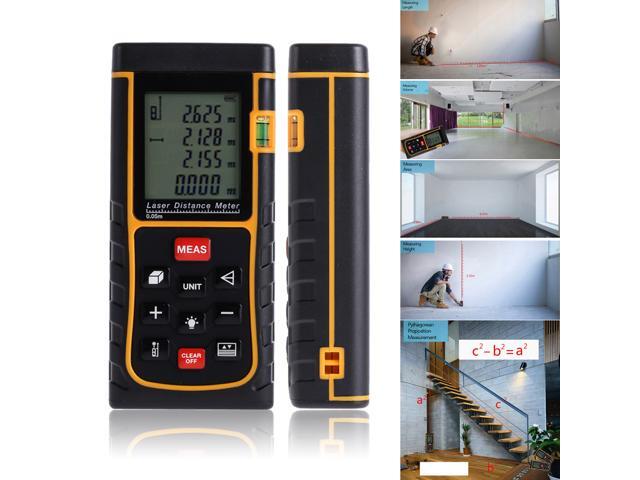 262ft/80m Handheld Laser Rangefinder 80m Distance Meter trena laser Digital Range Finder build laser tape measure tools,80M Handheld Large LCD...
