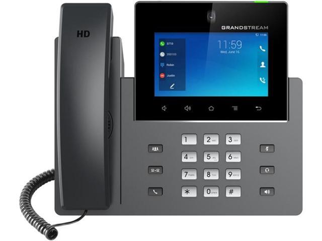 Grandstream GXV3450 IP Video Phone - 16 Lines - 16 SIP Accounts - 5-Inch Color Touch Screen - Wi-Fi 5 - Dual-Port Gigabit Ethernet with...