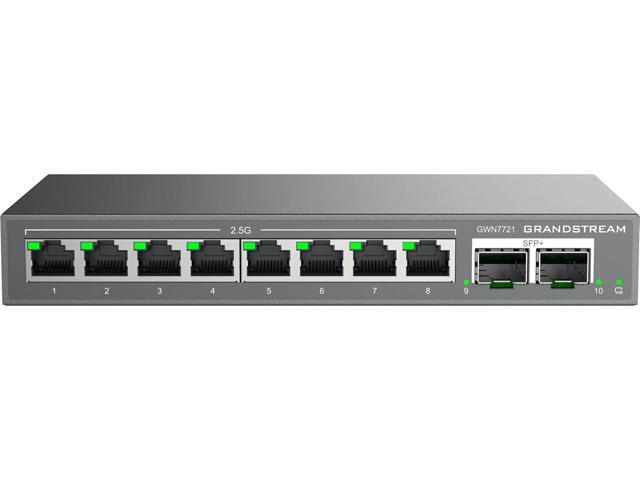 Grandstream Layer 2-Lite Managed Multi-Gig Switch, 8 x 2.5 GigE, 2 x 10G SFP+ GS-GWN7721 (NEW, 1H Aug)