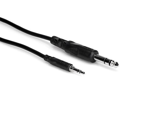 Hosa CMS103 3.5mm Male TRS to 1/4' Male TRS Stereo Interconnect Patch Cable 3 ft.