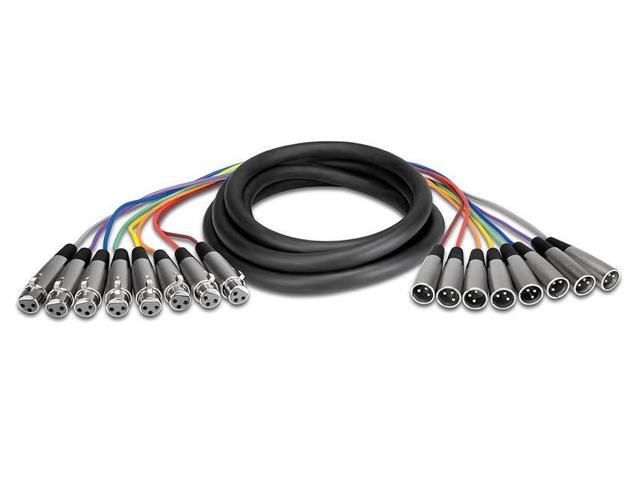 6.5 Ft 8-Ch XLR (M) to XLR (F) Balanced Snake XLR to XLR Snake