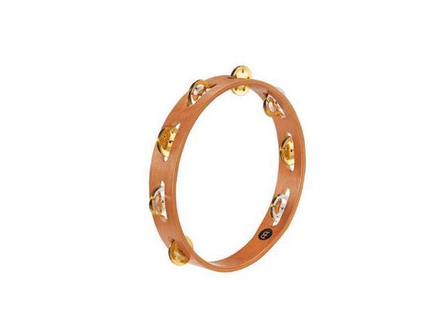 Meinl 10' Recording Combo Wood Tambourine with Single Row Jingles, Super Natural