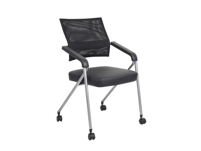 Boss Office Products Boss Black Mesh Training Chair B1806P-BK-2