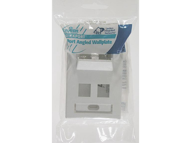 Leviton Plate 4Port Ang Wht 1090-4548