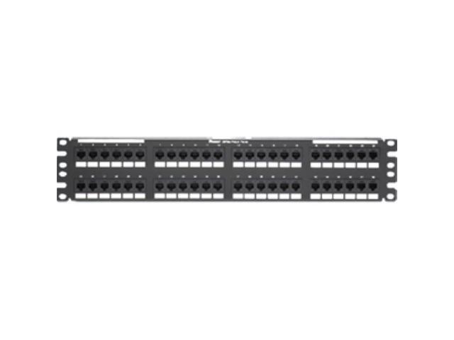 Panduit DP485E88TG 48-Port Network Patch Panel - 48 x RJ-45 - 48 Port(s) - 48 x RJ-45 - 48 x RJ-11 FLAT 48PORT 2RU - DP485E88TGY