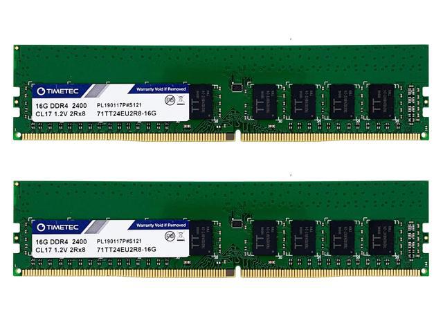 Timetec Hynix IC 32GB KIT (2x16GB) for Dell PowerEdge T30 Mini Tower Server DDR4 2400MHz PC4-19200 Unbuffered ECC 1.2V CL17 2Rx8 Dual Rank 288 Pin...