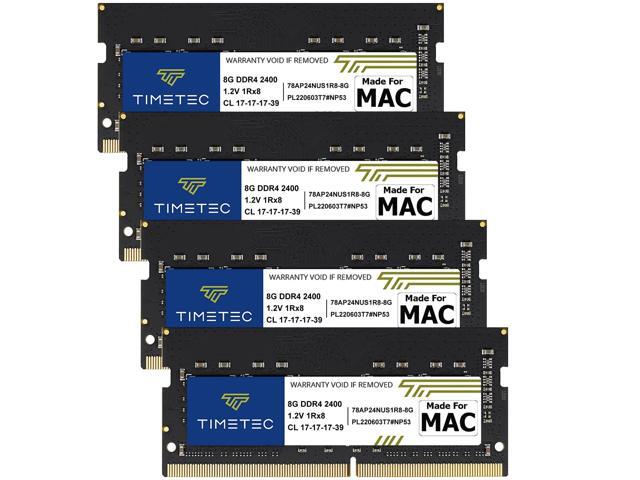 Timetec 32GB KIT (4x8GB) Compatible for Apple 2017 iMac (27-inch w/Retina 5K Display) DDR4 2400MHz PC4-19200 1Rx8 CL17 1.2V Non-ECC Non-Parity.