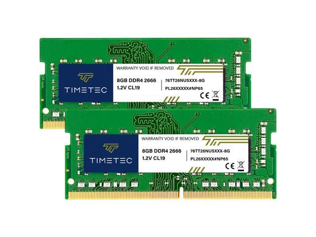 Timetec 16GB KIT (2x8GB) DDR4 2666MHz PC4-21300 Unbuffered Non-ECC 1.2V CL19 260 Pin SODIMM Laptop Notebook Computer Memory RAM Module Upgrade...