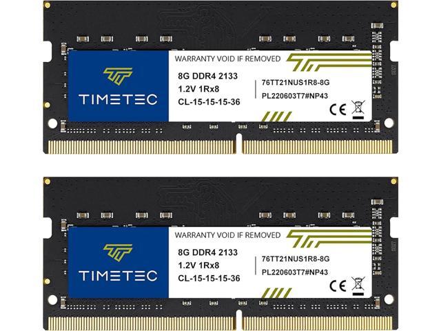 Timetec 16GB KIT (2x8GB) DDR4 2133MHz (PC4-2133P) PC4-17000 SODIMM Laptop RAM 260-Pin 1.2V CL15 Non-ECC Unbuffered Memory Module for Laptop,...