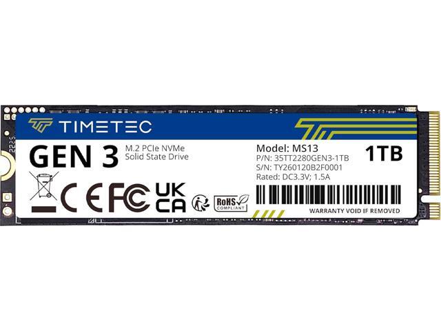 Timetec 1TB SSD NVMe PCIe Gen3x4 8Gb/s M.2 2280 3D NAND High Performance SLC Cache Read/Write Speed Up to 2,000/1,600 MB/s Internal Solid State...