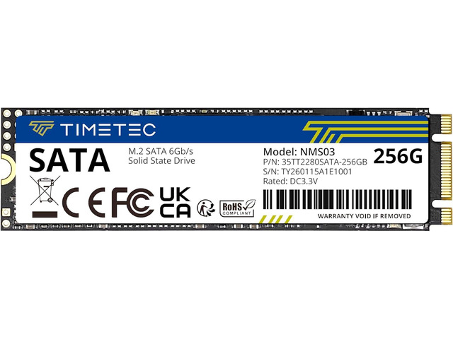 Timetec 256GB 3D NAND M.2 2280 SATA Internal Solid State Drive