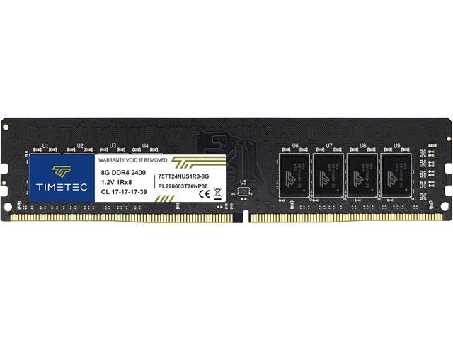 Timetec 8GB DDR4 2400MHz (PC4-2400T) PC4-19200 UDIMM Desktop RAM 288-Pin 1.2V CL17 Non-ECC Unbuffered DIMM Memory Module Upgrade