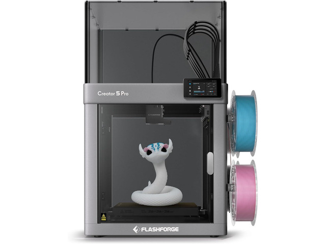 Flashforge Creator 5 Pro 4-Toolheads Enclosed Multi-Color 3D Printer 500% Faster, Zero Purge Waste