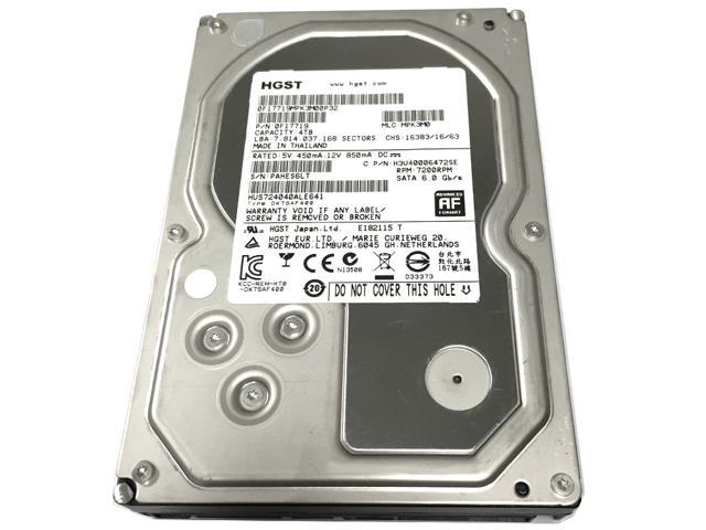 Refurbished: HGST Ultrastar 7K4000 4TB 64MB Cache 7200 RPM SATA 6.0Gb/s 3.5" Internal Enterprise Hard Drive