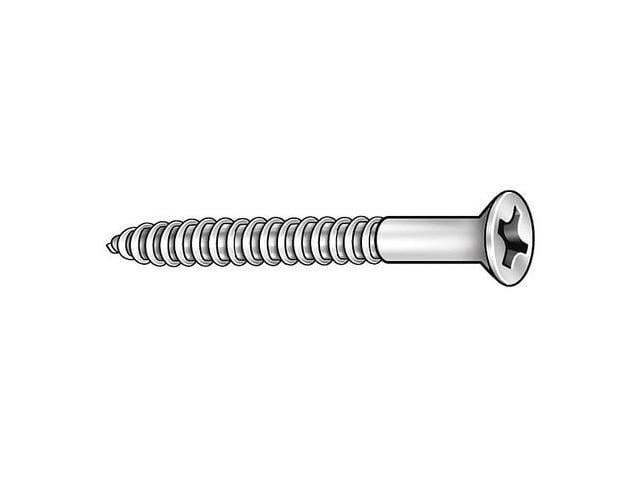 Photos - Other for repair ZORO SELECT U49876.021.0100 Wood Screw, #12, 1 in, Plain Brass Flat Head 1