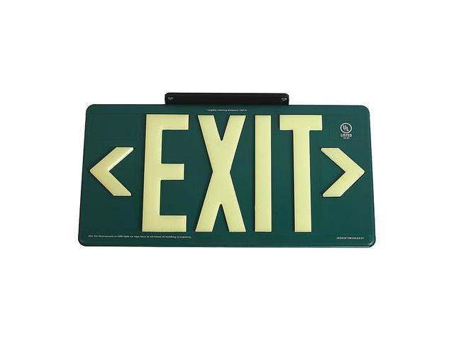 Photos - Chandelier / Lamp ZORO SELECT GRAN1384 Exit Sign, English, 15-7/8' W, 8-5/8' H, Plastic, Gre