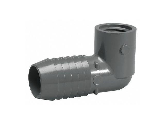 Photos - Other sanitary accessories ZORO SELECT 1407-005 PVC Elbow, 90 Degrees, Insert x FNPT, 1/2 in Pipe Siz