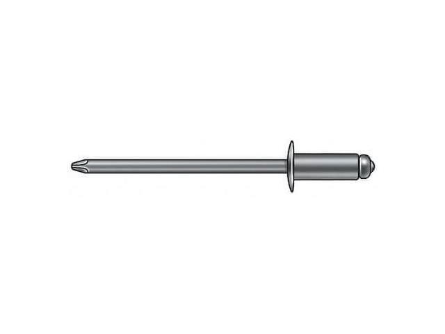 STANLEY ENGINEERED FASTENING AD52-54BS201 Blind Rivet, Dome Head, 5/32 in Dia.,