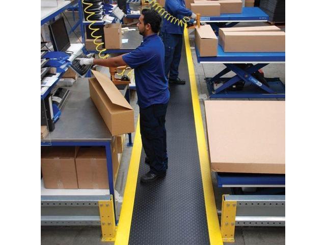 NOTRAX 417S0023BY Antifatigue Mat, 3 ft. L x 2 ft. W, 1/2' Thickness, Closed