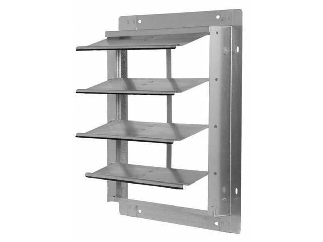 DAYTON 2C522 20 in Backdraft Damper / Wall Shutter, 20-1/2 in x 20-1/2 in