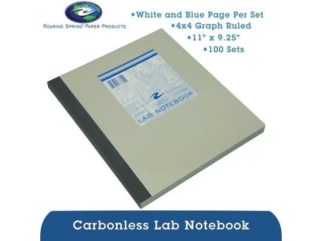 ROARING SPRING 77644 Lab Notebook,9-1/4 in. x 11 in.,Gray