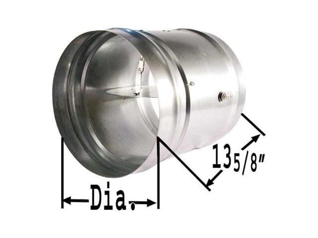 DAYTON 2TFZ9 Round Fire Damper,165 Deg F,13-5/8 In. D