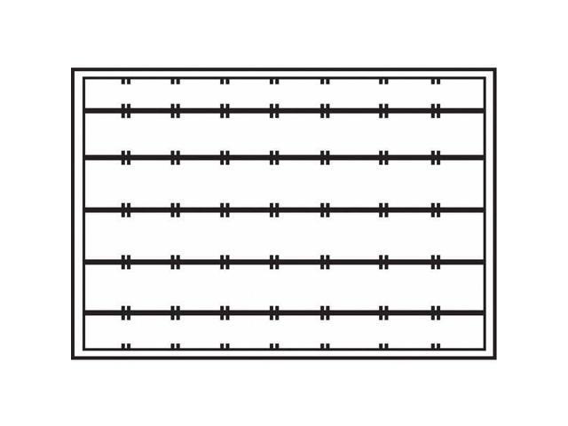 DURHAM MFG 204-95-D940 Steel, 21 compartments, 9 7/8 in D x 2 1/8 in H x 13 5/8