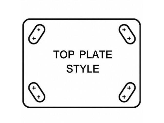 ZORO SELECT 1ULK8 Rigid Plate Caster,Poly,8 in.,900 lb.,B