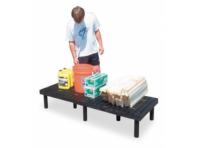 STRUCTURAL PLASTICS D6624 Dunnage Rack, Grid, HDPE, 1000 lb Load Capacity, 12