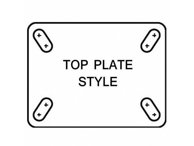 ZORO SELECT 33J068 Swivel Plate Caster,Plate Type A,Delrin