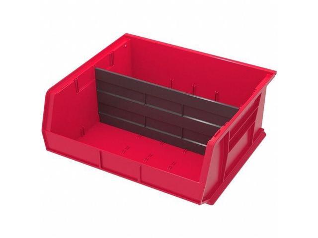 AKRO-MILS 30250RED Hang & Stack Storage Bin, 16-1/2 in W x 14-3/4 in L x 7 in