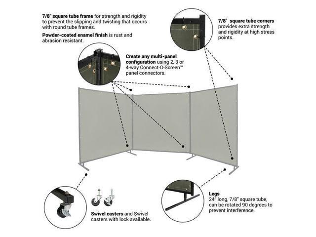 STEINER 501-6X10 Welding Screen, Vinyl, 10 ft. W., 6 ft. H., 12 oz/sq yd, 350