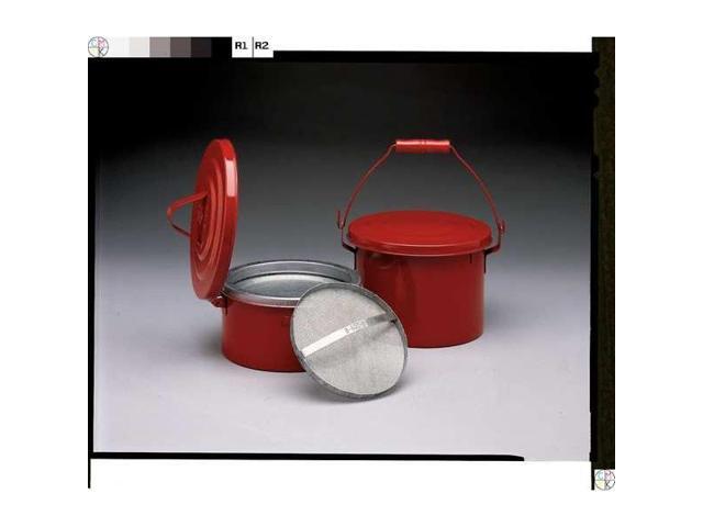 EAGLE MFG B602 Bench Can 0.5 gal Galvanized Steel Can, Brass Plunger, 7 in