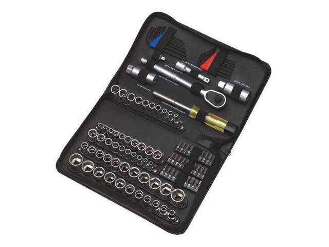 WESTWARD 3FE99 Socket Wrench Set,1/4', 3/8' Dr,102 pc