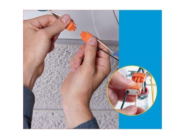 Ideal Industries 30-372 2-Wire Model 102 2-Pole Luminaire Disconnect 12-18-AWG Orange 25/Card PowerPlug