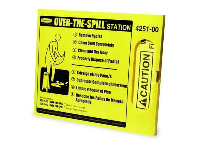 RUBBERMAID COMMERCIAL FG425300YEL Sorbent Pad, 2 gal, Universal, Yellow,
