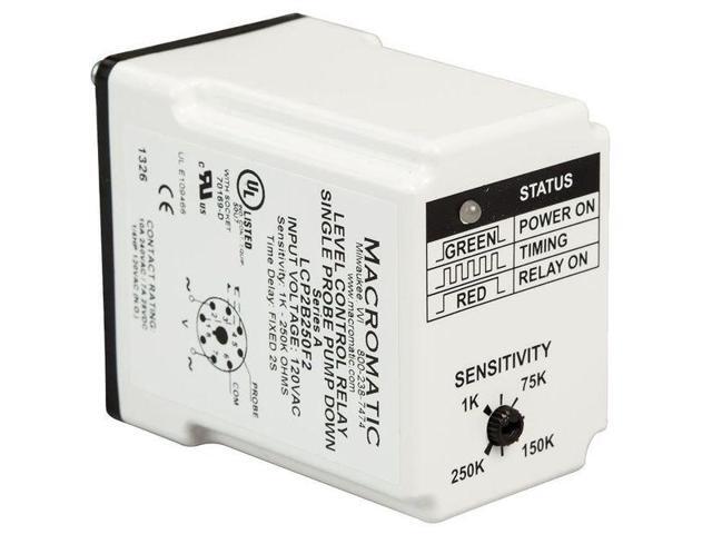 MACROMATIC LCP2B250F2 Control Relay,Single Pump Down,120V