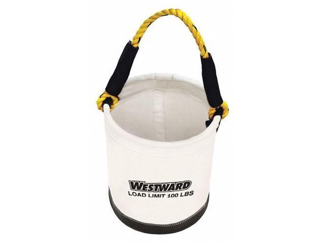WESTWARD 53JW38 Bucket Bag, Natural, Canvas, 0 Pockets