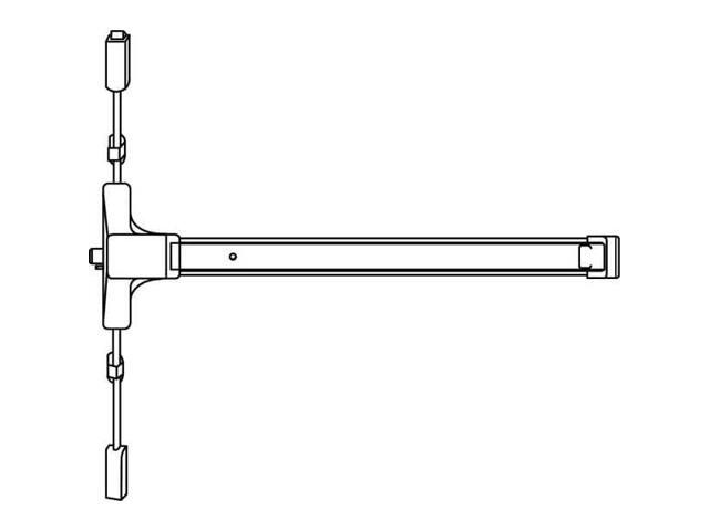 ASSA ABLOY ACCENTRA 2100-SB Rim Pullman Bolt,Grade 1,2100 Series