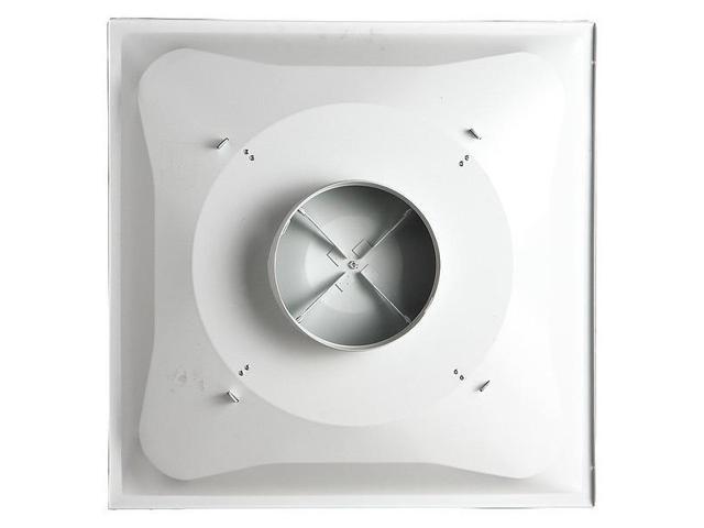 ZORO SELECT 4MJV2 6 in Square 3 Cone Diffuser, White